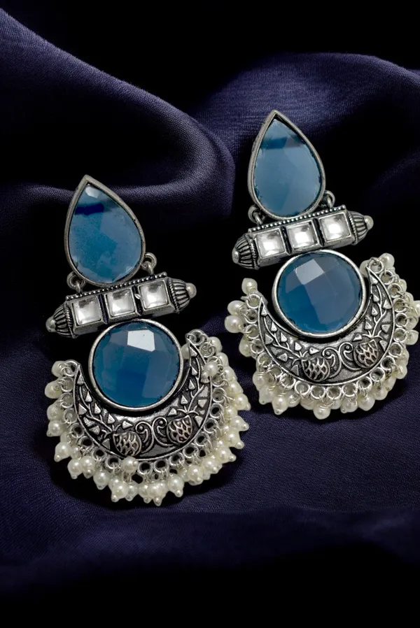 Unique_Blue_Stone_Earrings