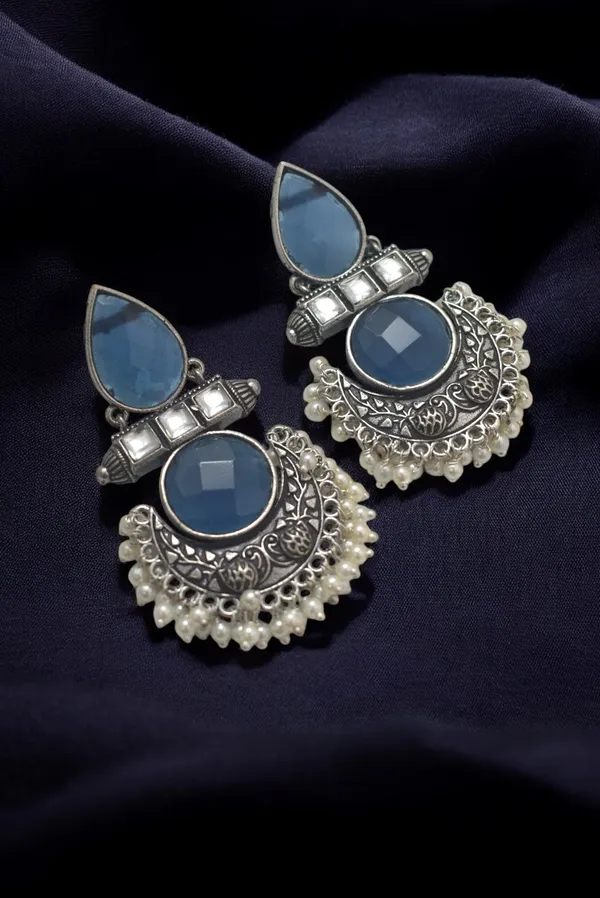 Unique_Blue_Stone_Earrings
