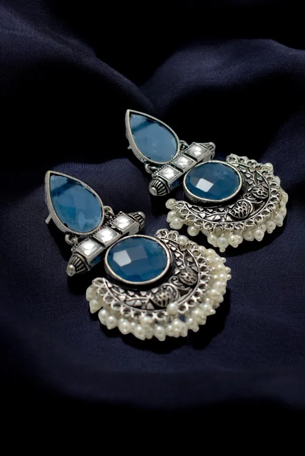 Unique_Blue_Stone_Earrings