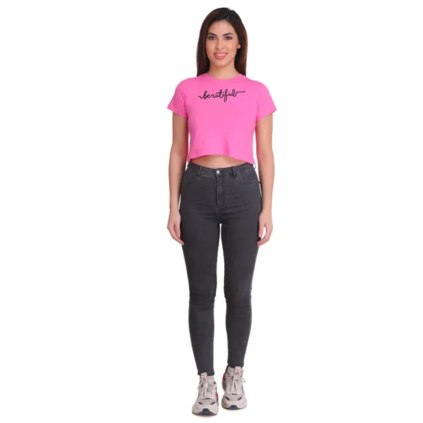 Tees_World_Beutiful_Graphic_Printed_Crop_Top_For_Women_|_Dark_Pink_|100%_Cotton