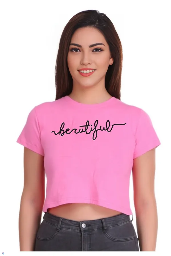 Tees_World_Beutiful_Graphic_Printed_Crop_Top_For_Women_|_Dark_Pink_|100%_Cotton
