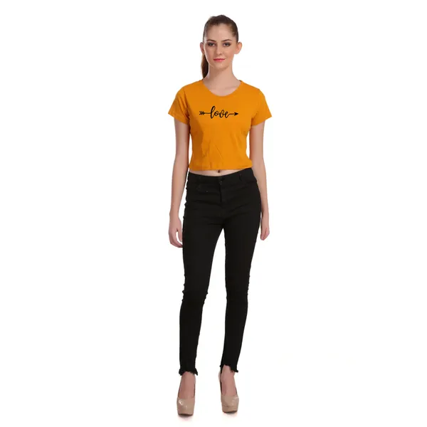 Tees_World_Love_Graphic_Printed_Crop_Top_For_Women_|_Mustard_Yellow_|100%_Cotton