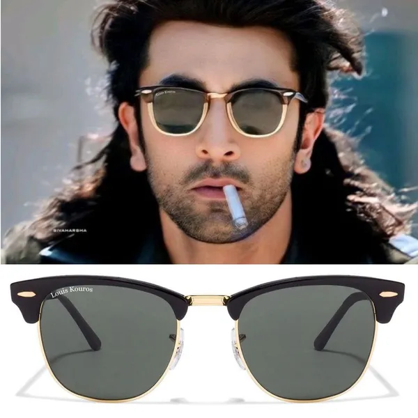 LOUIS_KOUROS__Black_Eltrose_Mirrored,_UV_Protection,_Night_Vision,_Toughened_Glass_Lens,_UV_Protection,_Riding_Glasses,_Retro_Square,_Wayfarer_Sunglasses_(51)__(For_Men_&_Women,_Black)