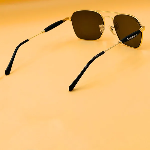 LOUIS_KOUROS__Brown_Mirrored,_UV_Protection,_Night_Vision,_Toughened_Glass_Lens,_UV_Protection,_Riding_Glasses_Retro_Square,_Wayfarer_Sunglasses_(57)__(For_Men_&_Women,_Brown)