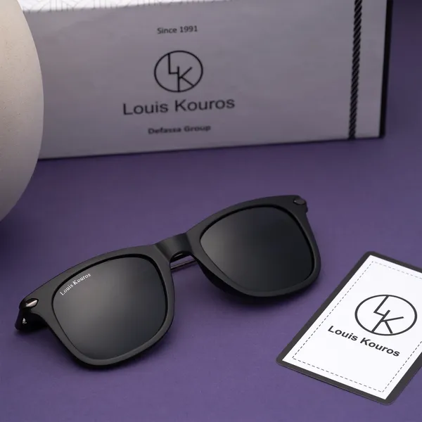 LOUIS_KOUROS__Black_Buloster_Mirrored,_UV_Protection,_Night_Vision,_Toughened_Glass_Lens,_UV_Protection,_Riding_Glasses,_Retro_Square,_Wayfarer_Sunglasses_(52)__(For_Men_&_Women,_Black)