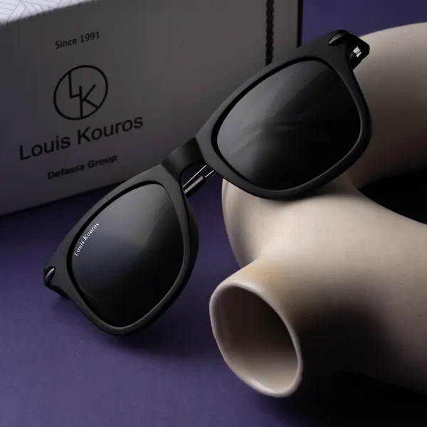 LOUIS_KOUROS__Black_Buloster_Mirrored,_UV_Protection,_Night_Vision,_Toughened_Glass_Lens,_UV_Protection,_Riding_Glasses,_Retro_Square,_Wayfarer_Sunglasses_(52)__(For_Men_&_Women,_Black)