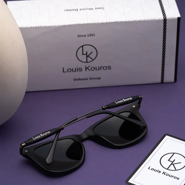 LOUIS_KOUROS__Black_Buloster_Mirrored,_UV_Protection,_Night_Vision,_Toughened_Glass_Lens,_UV_Protection,_Riding_Glasses,_Retro_Square,_Wayfarer_Sunglasses_(52)__(For_Men_&_Women,_Black)