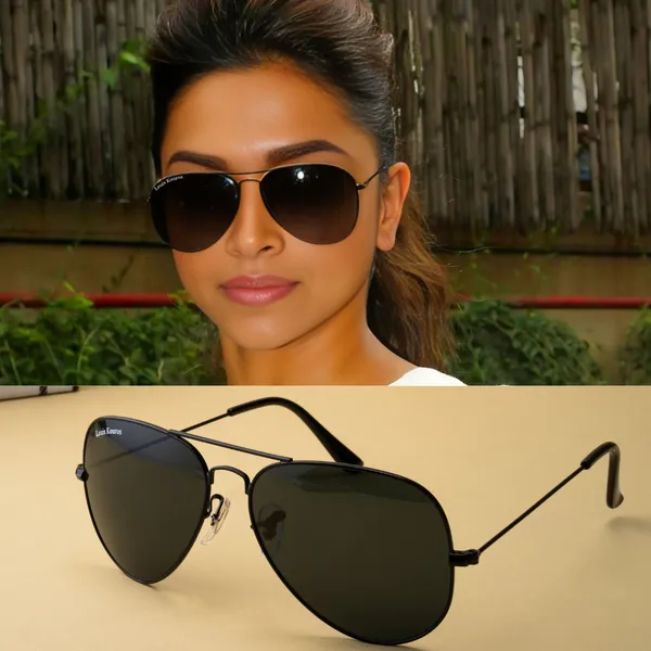 LOUIS_KOUROS__Black_Armstoner_Mirrored(Glass),_UV_Protection,_Toughened_Glass_Lens,_UV_Protection,_Night_Vision,_Aviator_Sunglasses_(62)__(For_Men_&_Women,_Black)