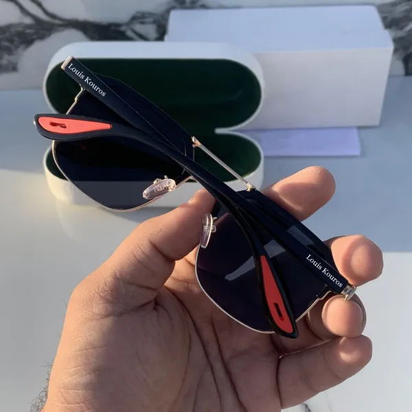 LOUIS_KOUROS__Black_Milano_Polarized_Lens,_UV_Protection,_Night_Vision,_Rectangular,_Square,_Retro_Square,_Wayfarer_Sunglasses_(55)__(For_Men_&_Women,_Black)
