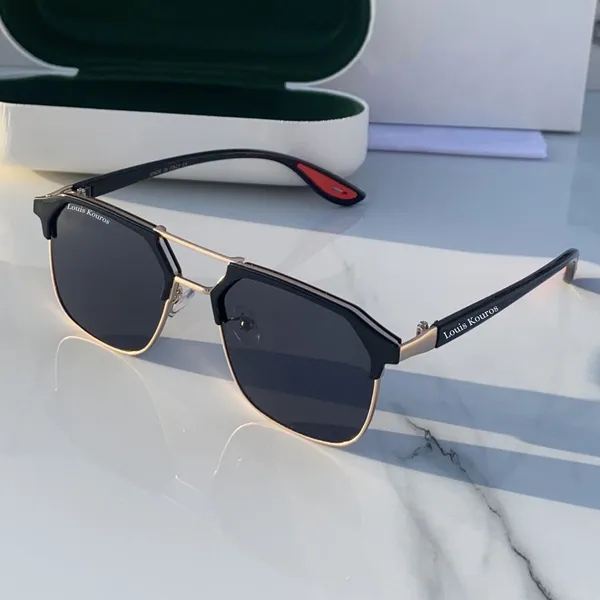 LOUIS_KOUROS__Black_Milano_Polarized_Lens,_UV_Protection,_Night_Vision,_Rectangular,_Square,_Retro_Square,_Wayfarer_Sunglasses_(55)__(For_Men_&_Women,_Black)