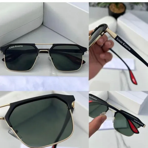 LOUIS_KOUROS__Black_Milano_Polarized_Lens,_UV_Protection,_Night_Vision,_Rectangular,_Square,_Retro_Square,_Wayfarer_Sunglasses_(55)__(For_Men_&_Women,_Black)