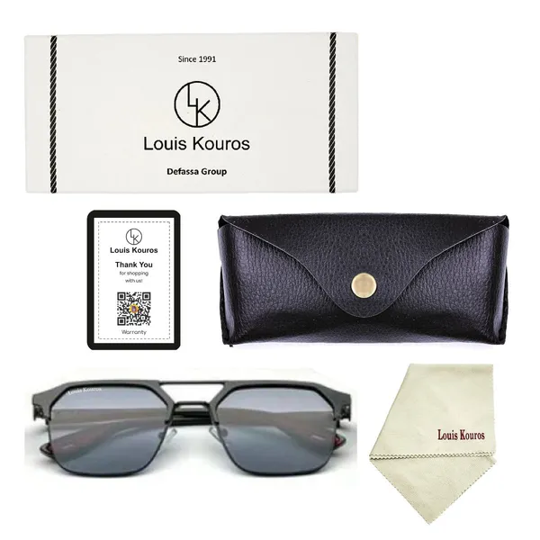 LOUIS_KOUROS__Black_Milano_Polarized_Lens,_UV_Protection,_Night_Vision,_Rectangular,_Square,_Retro_Square,_Wayfarer_Sunglasses_(55)__(For_Men_&_Women,_Black)