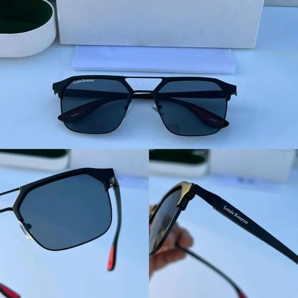 LOUIS_KOUROS__Black_Milano_Polarized_Lens,_UV_Protection,_Night_Vision,_Rectangular,_Square,_Retro_Square,_Wayfarer_Sunglasses_(55)__(For_Men_&_Women,_Black)