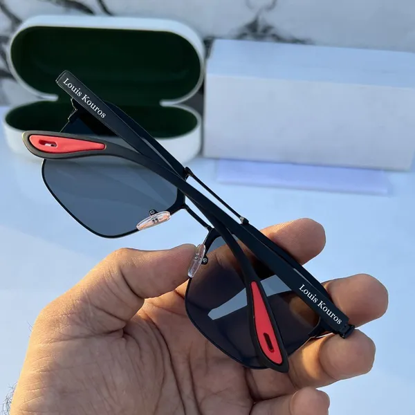 LOUIS_KOUROS__Black_Milano_Polarized_Lens,_UV_Protection,_Night_Vision,_Rectangular,_Square,_Retro_Square,_Wayfarer_Sunglasses_(55)__(For_Men_&_Women,_Black)