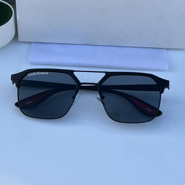 LOUIS_KOUROS__Black_Milano_Polarized_Lens,_UV_Protection,_Night_Vision,_Rectangular,_Square,_Retro_Square,_Wayfarer_Sunglasses_(55)__(For_Men_&_Women,_Black)