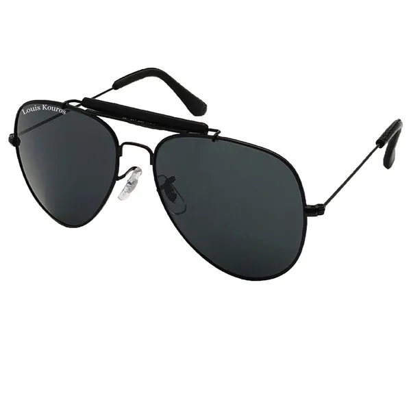 LOUIS_KOUROS_Black_Novaper_Mirrored(Glass),_UV_Protection,_Toughened_Glass_Lens,_UV_Protection,_Night_Vision,_Aviator_Sunglasses_(62)__(For_Men_&_Women,_Black)