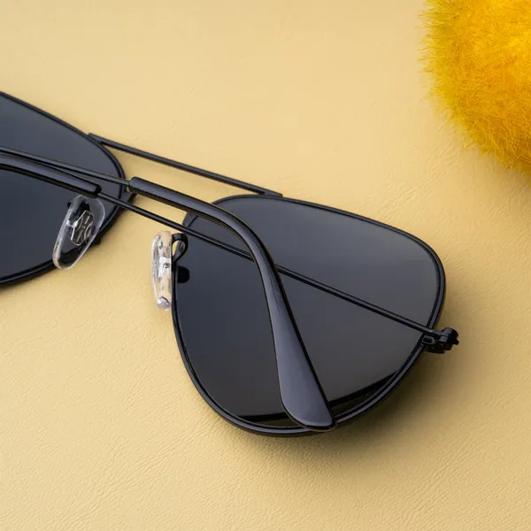 LOUIS_KOUROS__Black_Armstoner_Mirrored(Glass),_UV_Protection,_Toughened_Glass_Lens,_UV_Protection,_Night_Vision,_Aviator_Sunglasses_(62)__(For_Men_&_Women,_Black)
