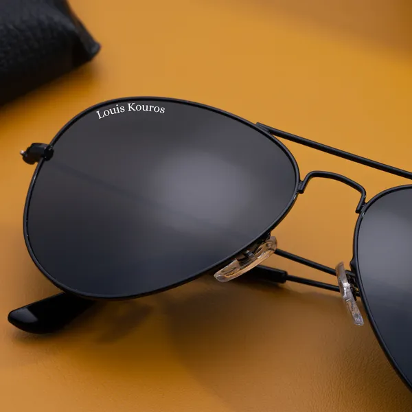 LOUIS_KOUROS__Black_Armstoner_Mirrored(Glass),_UV_Protection,_Toughened_Glass_Lens,_UV_Protection,_Night_Vision,_Aviator_Sunglasses_(62)__(For_Men_&_Women,_Black)