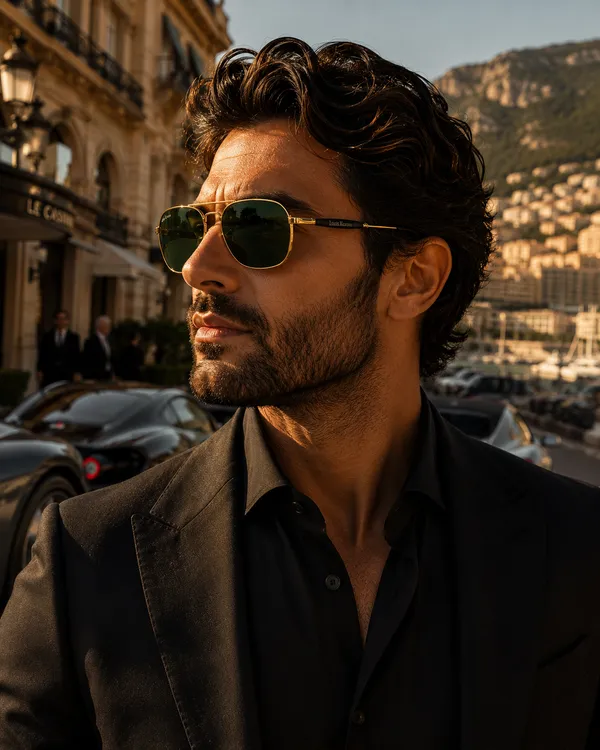 LOUIS_KOUROS__Green_Tigor_Mirrored,_UV_Protection,_Night_Vision,_Toughened_Glass_Lens,_UV_Protection,_Riding_Glasses_Retro_Square,_Wayfarer_Sunglasses_(57)__(For_Men_&_Women,_Green)