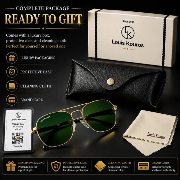LOUIS_KOUROS__Green_Tigor_Mirrored,_UV_Protection,_Night_Vision,_Toughened_Glass_Lens,_UV_Protection,_Riding_Glasses_Retro_Square,_Wayfarer_Sunglasses_(57)__(For_Men_&_Women,_Green)
