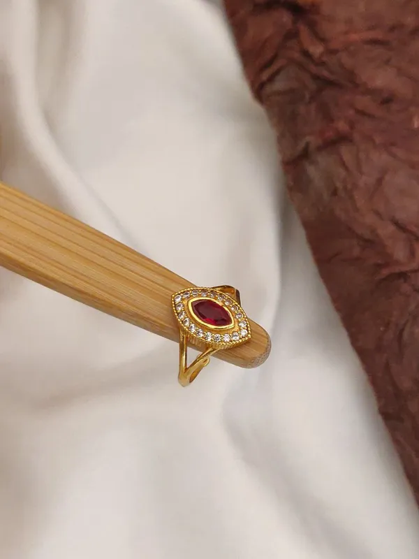 3_Pcs_Of_High_Gold_Plated_Anamika_Adjustable_diamond_rings_For_women