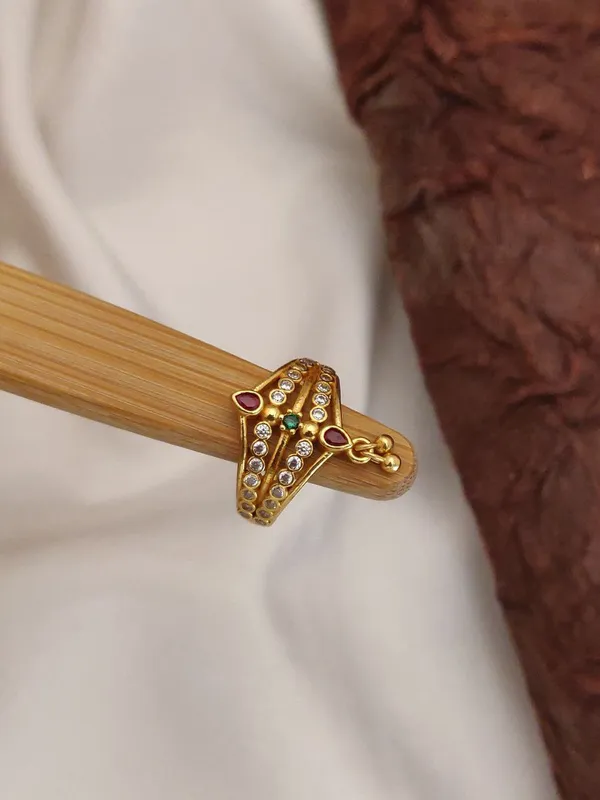 3_Pcs_Of_High_Gold_Plated_Haseen_Adjustable_diamond_rings_For_women