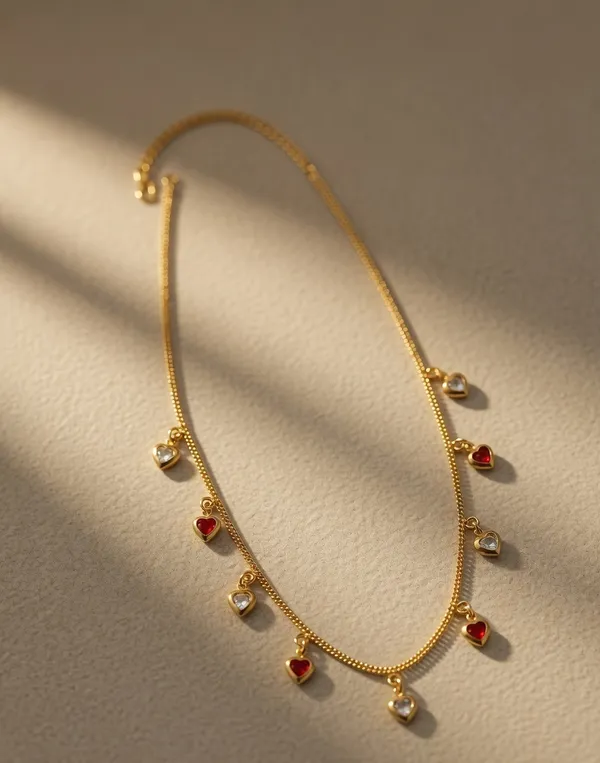 Vihal_Jewellery_Elegant_Gold-Plated_Heart_Charm_Necklace_-_Red_&_White_Stone