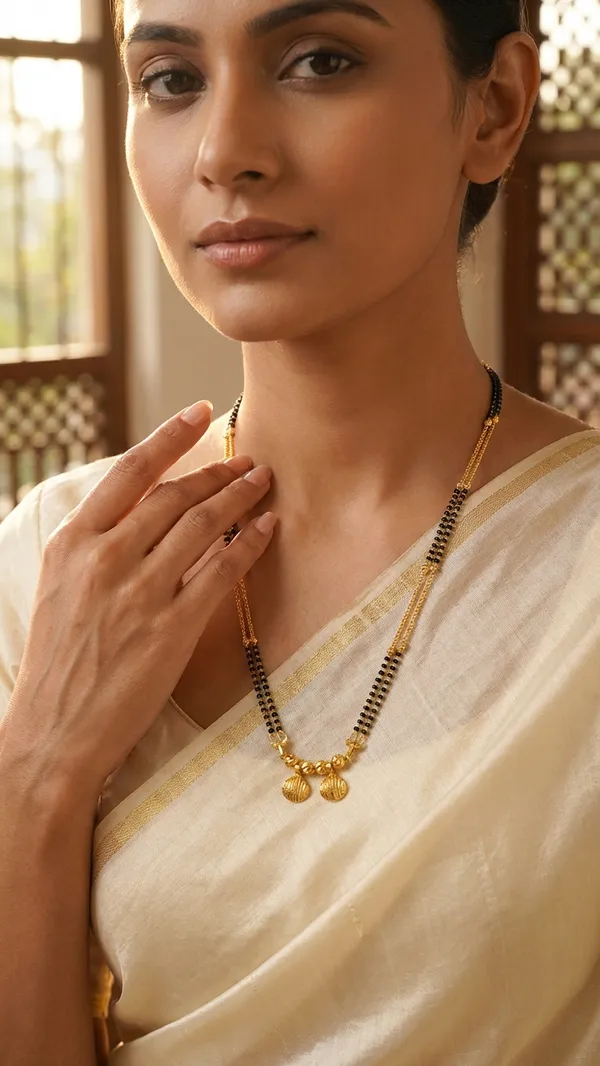 Gold_Traditional_Double-String_Mangalsutra_with_Textured_Vati_Pendant