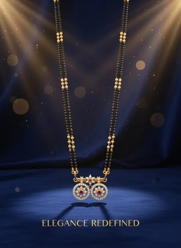 Elegant_Traditional_Gold_&_Black_Beaded_Mangalsutra_with_Pendant