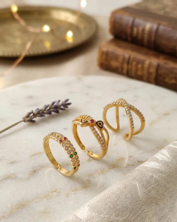 A_Trio_of_Gold-Tone_Rings