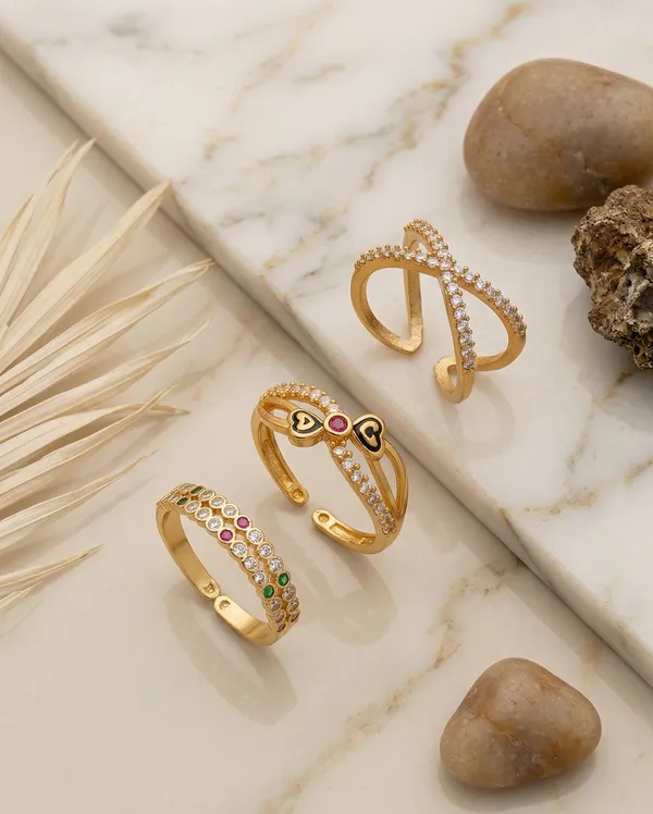 A_Trio_of_Gold-Tone_Rings