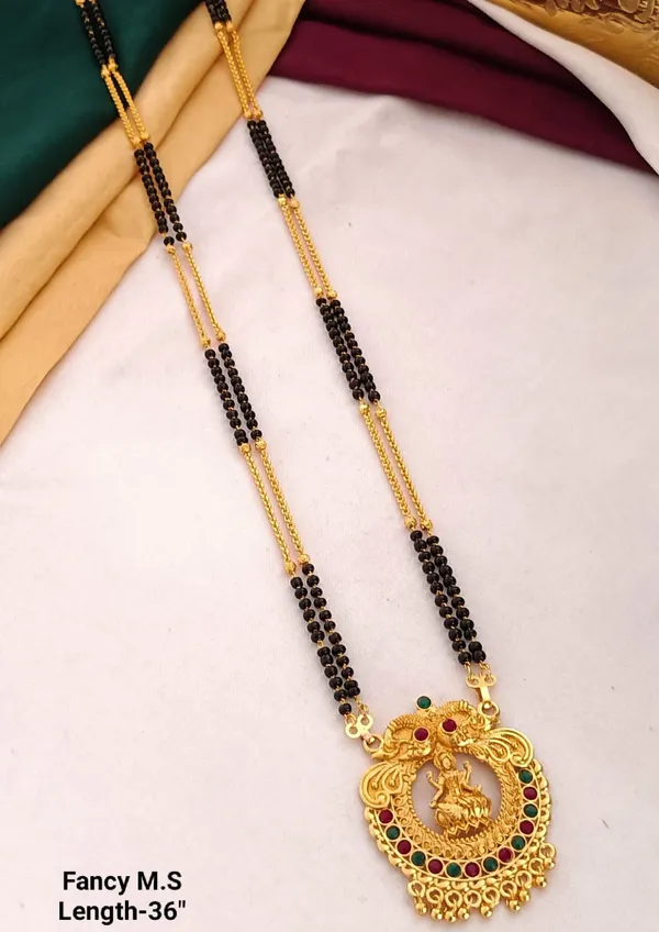 Antique_Finish_Long_Mangalsutra_with_Peacock_&_Goddess_Pendant