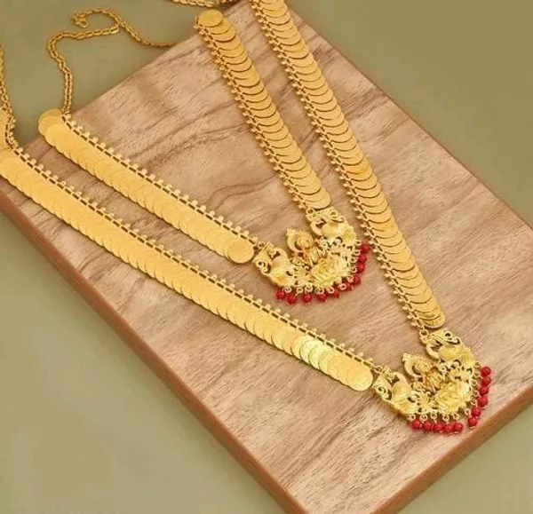 Antique_Gold-Finish_Regal_South_Indian_Lakshmi_Kasu_Mala_Choker_Set