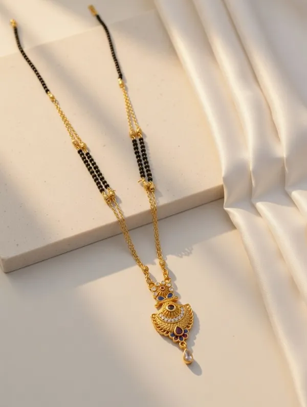 Antique_Gold-Plated_Traditional_Mangalsutra_with_Intricate_Meenakari_Pendant