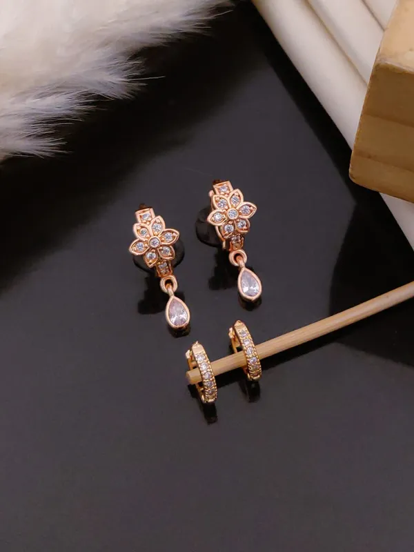 Rose_Gold_plated_Bali_Earrings_combo_of_2_Pairs