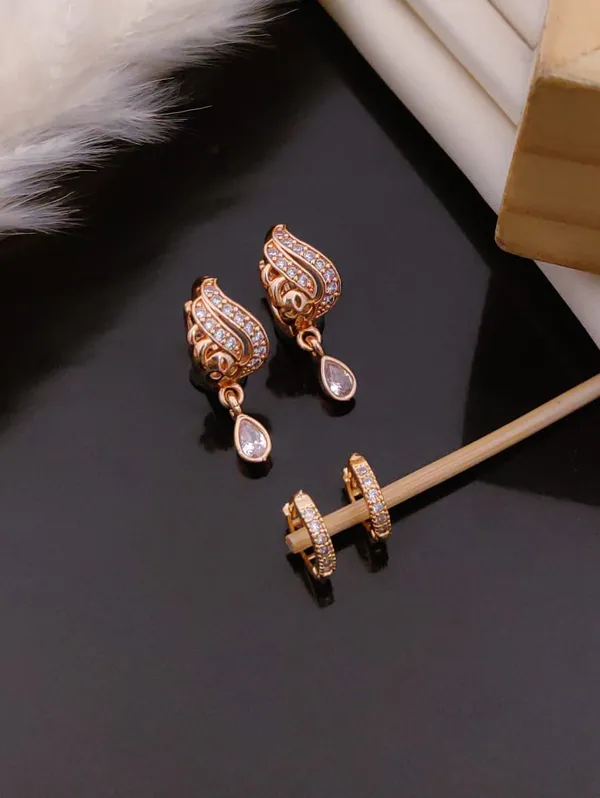 Rose_Gold_plated_Bali_Earrings_combo_of_2_Pairs