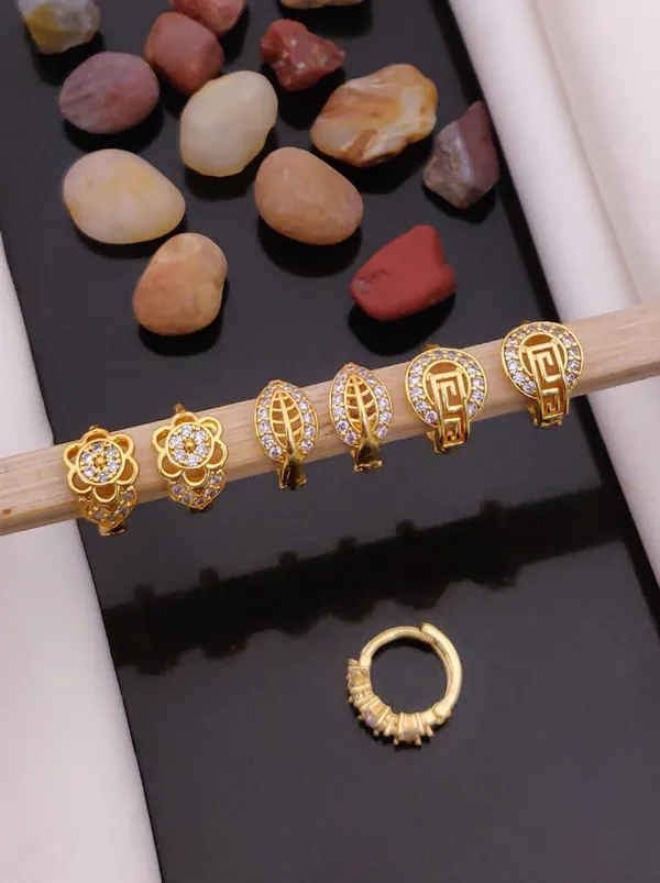 Gold_plated_Bali_Earrings_combo_of_3_Pairs