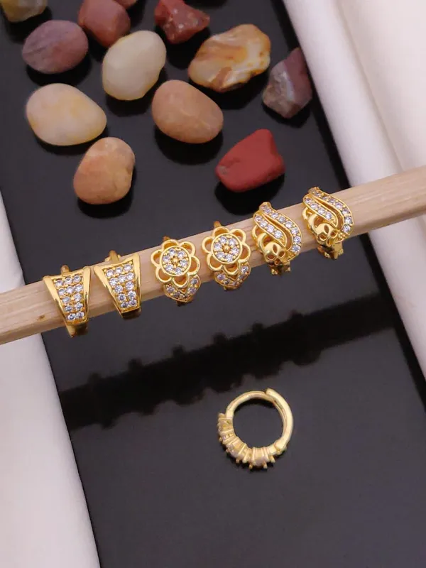 Gold_plated_Bali_Earrings_combo_of_3_Pairs