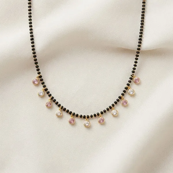 Black_Beaded_Mangalsutra_Necklace_with_Pink_&_White_Stones_for_Women_|_Gold_Plated_Traditional_Mangalsutra_|_Daily_Wear_Jewellery