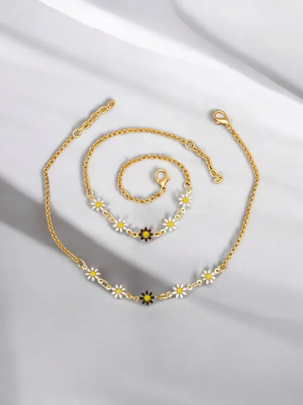 Charming_Daisy_Enamel_Anklet_Set