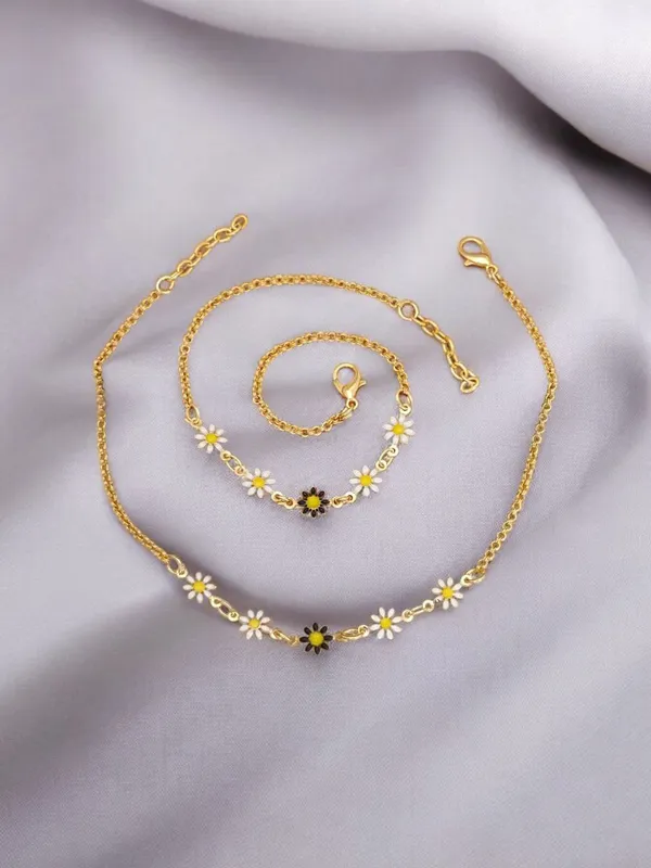 Charming_Daisy_Enamel_Anklet_Set
