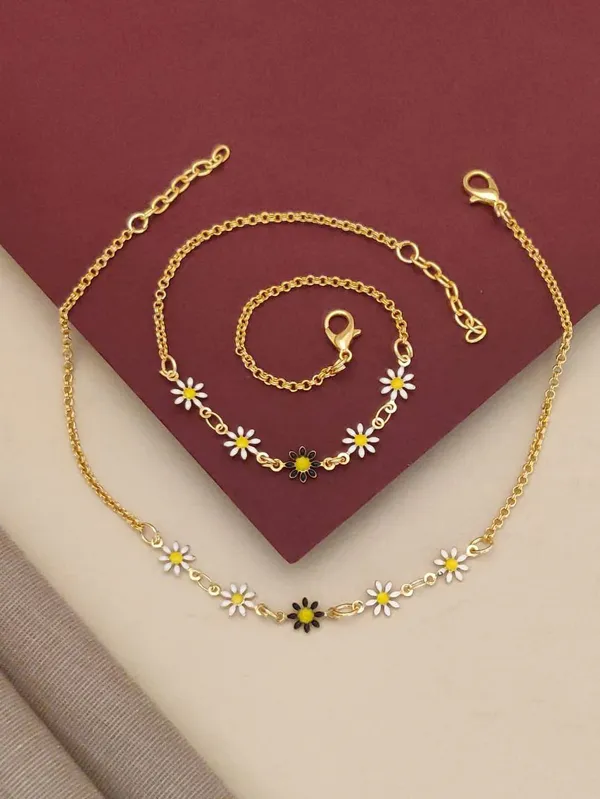 Charming_Daisy_Enamel_Anklet_Set