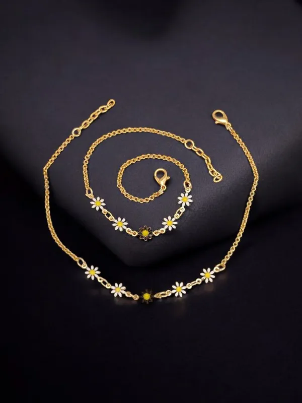 Charming_Daisy_Enamel_Anklet_Set
