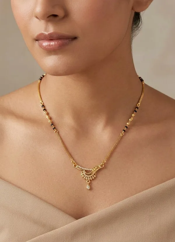 Classic_Arched_Temple-Style_Gold-Plated_Mangalsutra