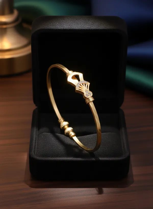Contemporary_Gold_Open-Cuff_Kada_Bangle_with_Floral_Stone_Accents