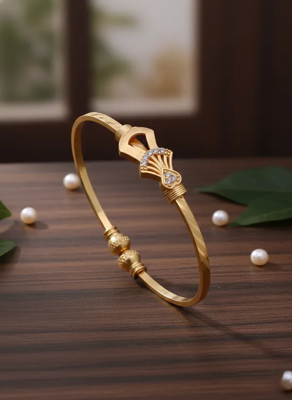 Contemporary_Gold_Open-Cuff_Kada_Bangle_with_Floral_Stone_Accents
