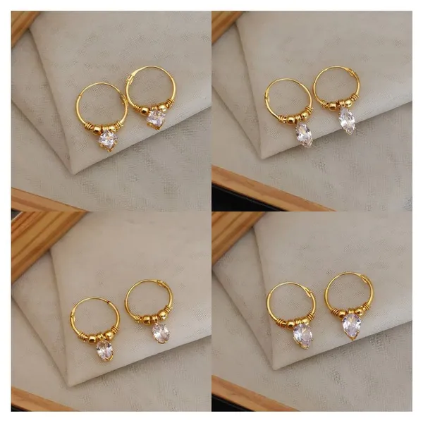 Dainty_Gold_Tone_Bali_Earrings_with_CZ_Solitaire_Drop