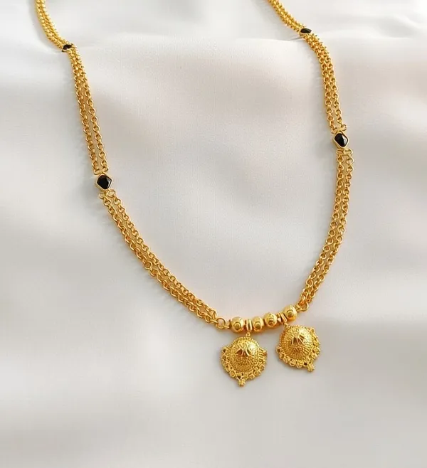 Elegant_Double-Layered_Gold-Plated_Wati_Necklace