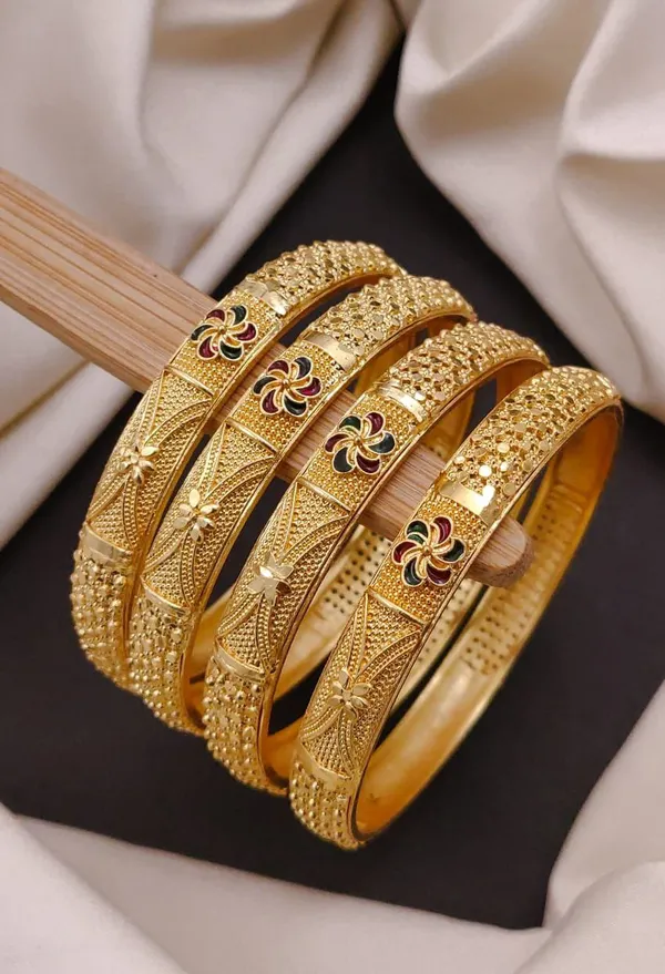 Elegant_Gold-Plated_Bangle_Set_with_Floral_Accents