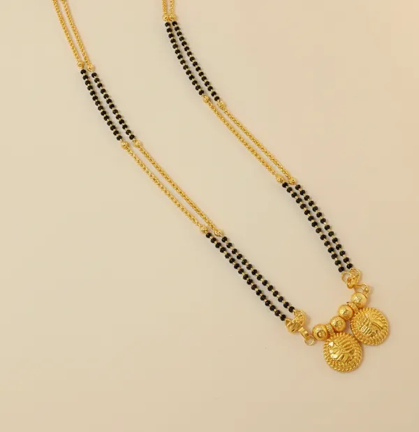Elegant_Gold-Plated_Double_Layer_Mangalsutra_with_Traditional_Vati_Pendant